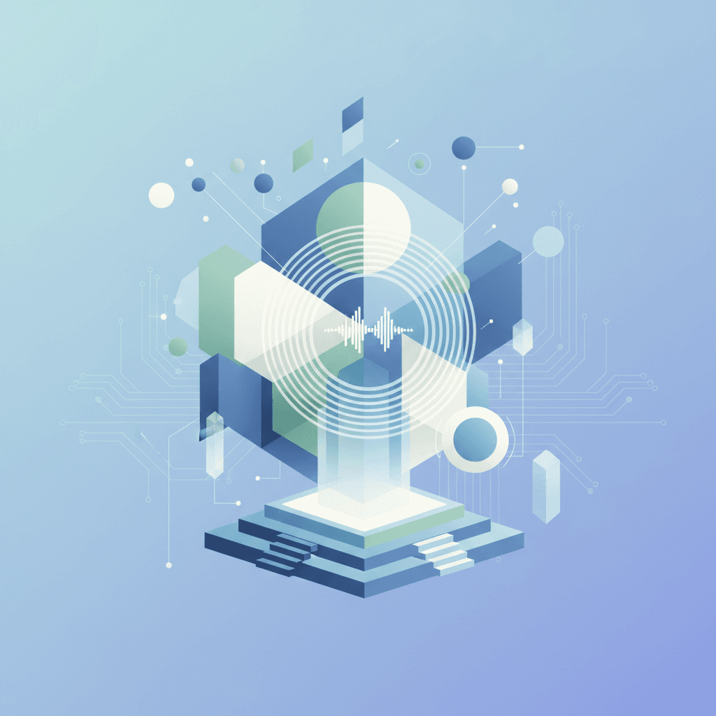 # Alt Text
Abstract geometric shapes in soft blues and grays arranged on clean, minimalist background suggesting technology and organization.